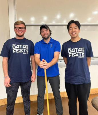 Photo with two students from Duke DataFest 2023